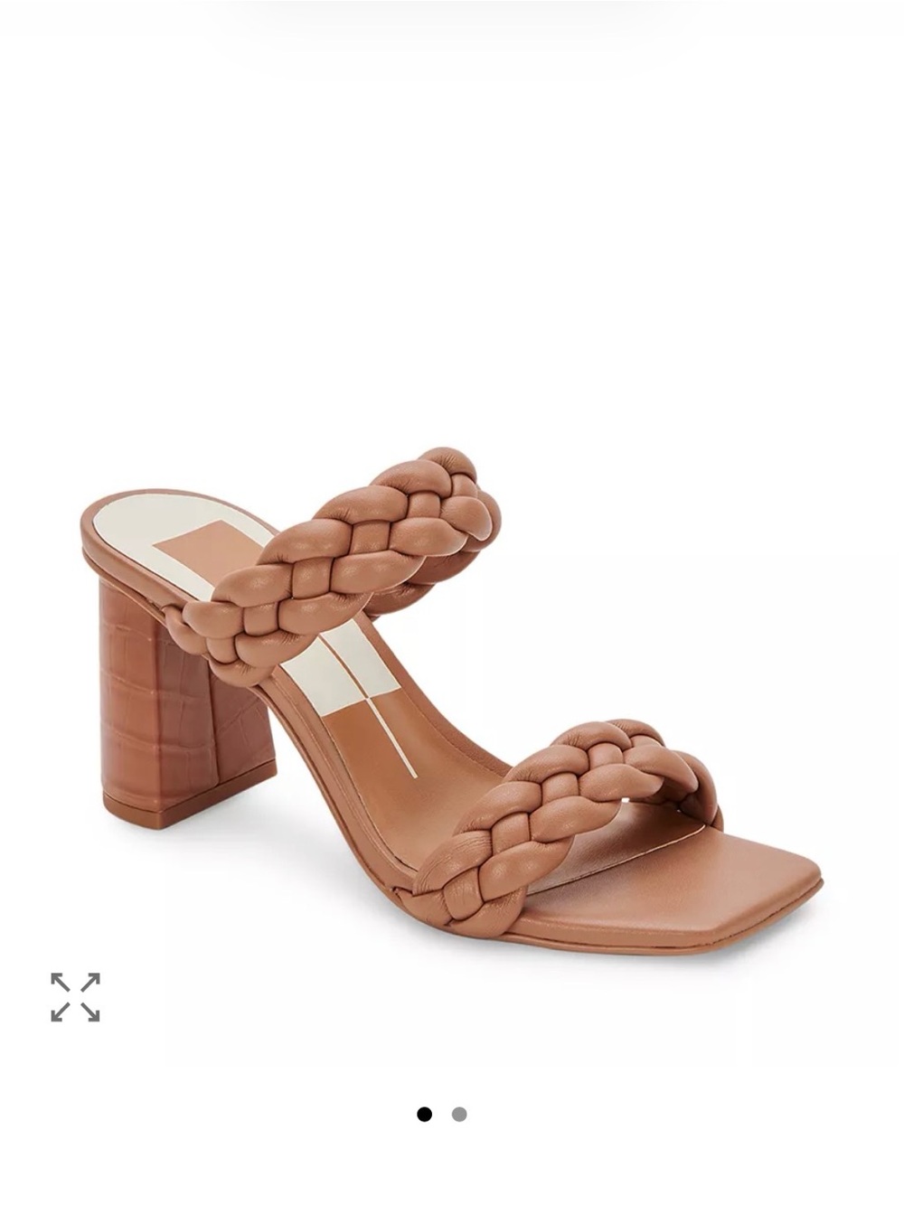 Dolce Vita Paily Braided Heeled Sandals in Tan Brown